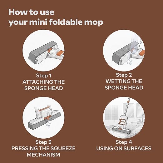 AeroClean™ 2-in-1 Wet & Dry Portable Desktop Mop