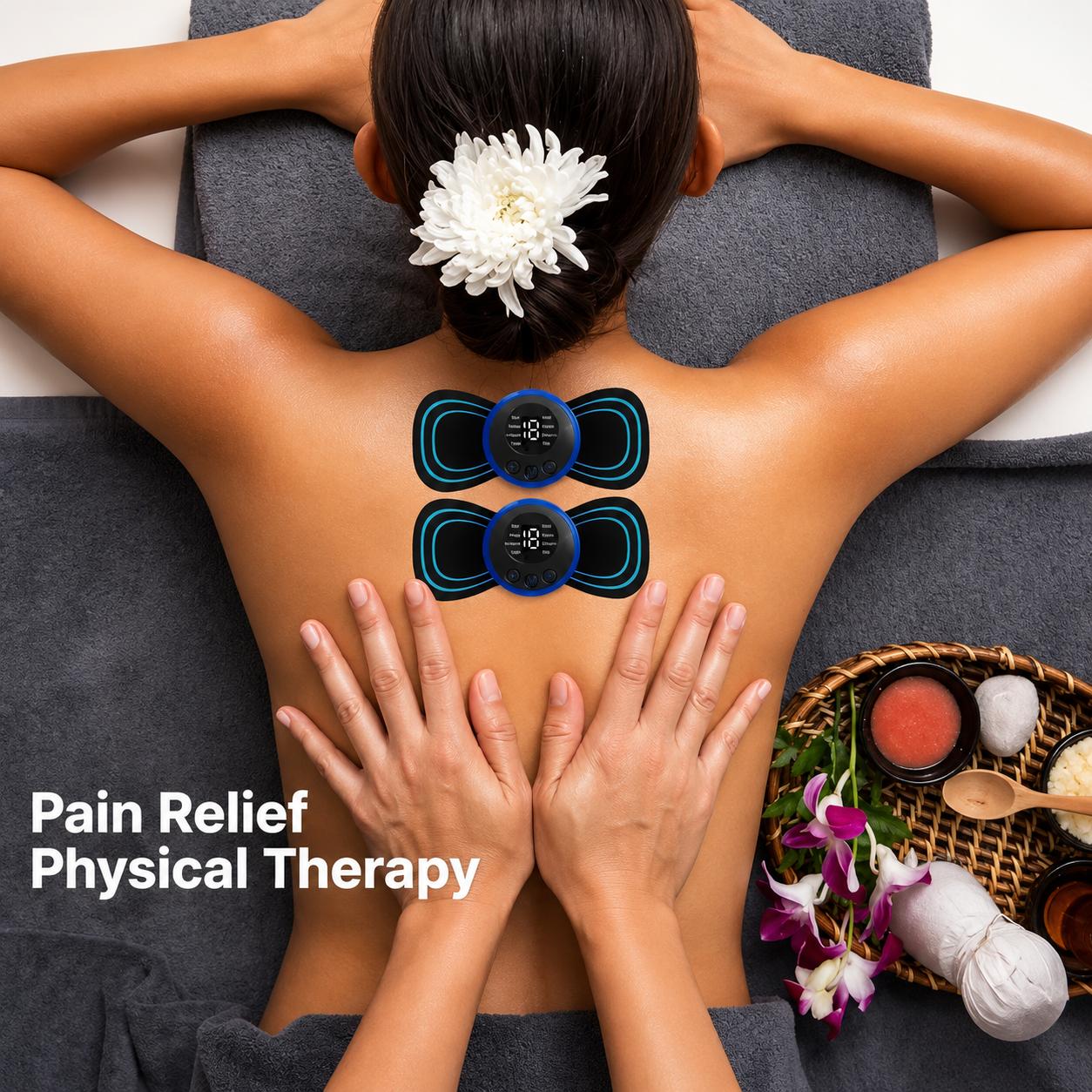 Mini EMS Massager | Portable Pain Relief for Neck, Back & Full Body | 18 Modes | USB Rechargeable